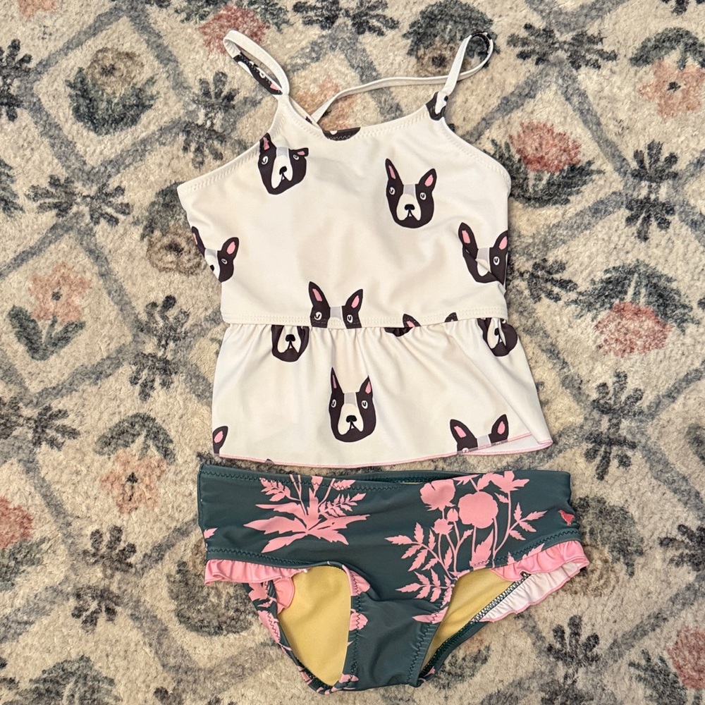 Pink Chicken White and Pink Swimsuit